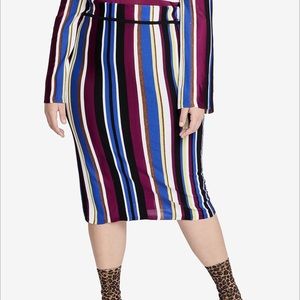 RACHEL Rachel Roy Royal Stripe Pencil Skirt